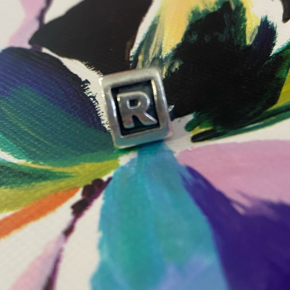 R Pandora charm